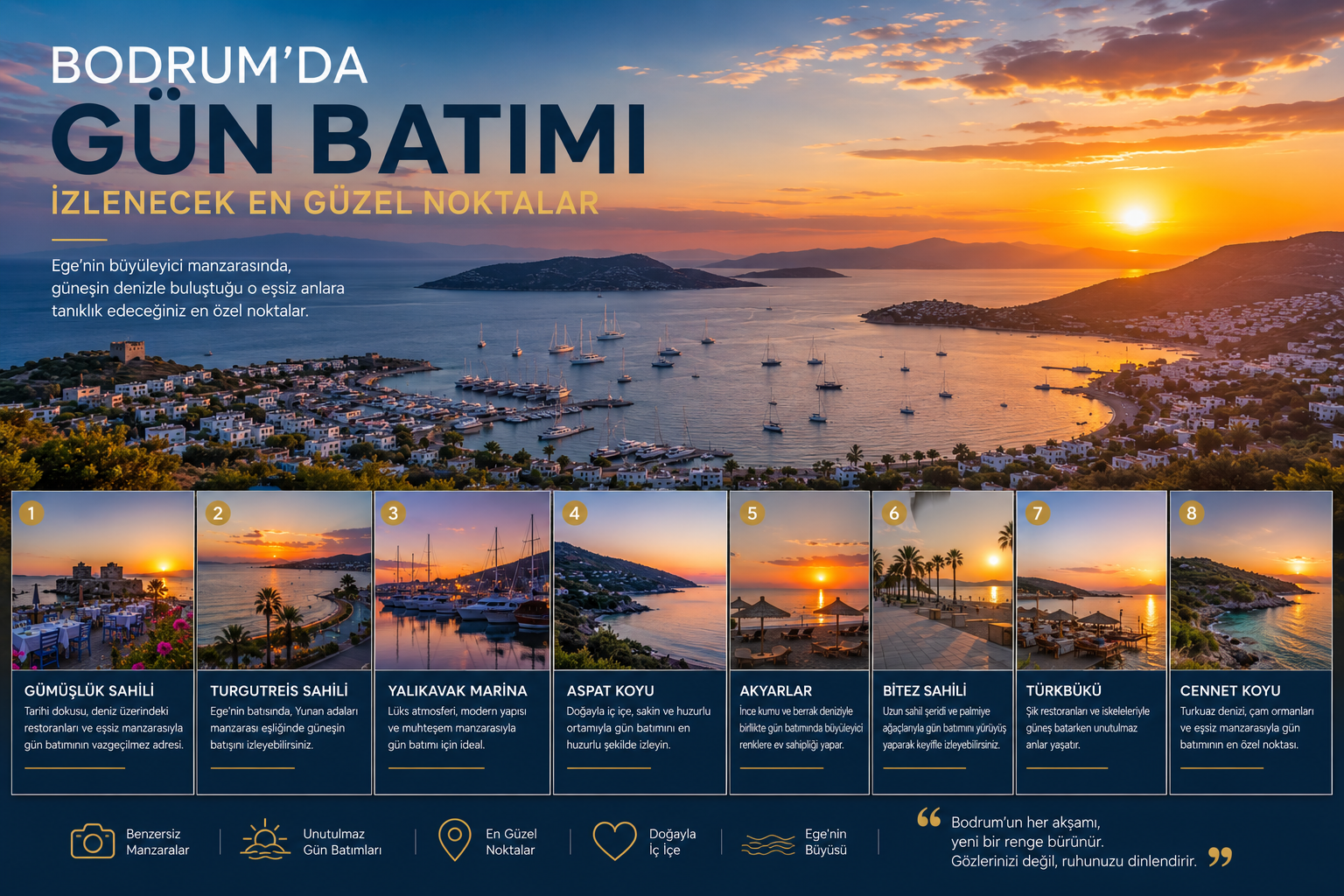 Bodrum'da Gün Batımı