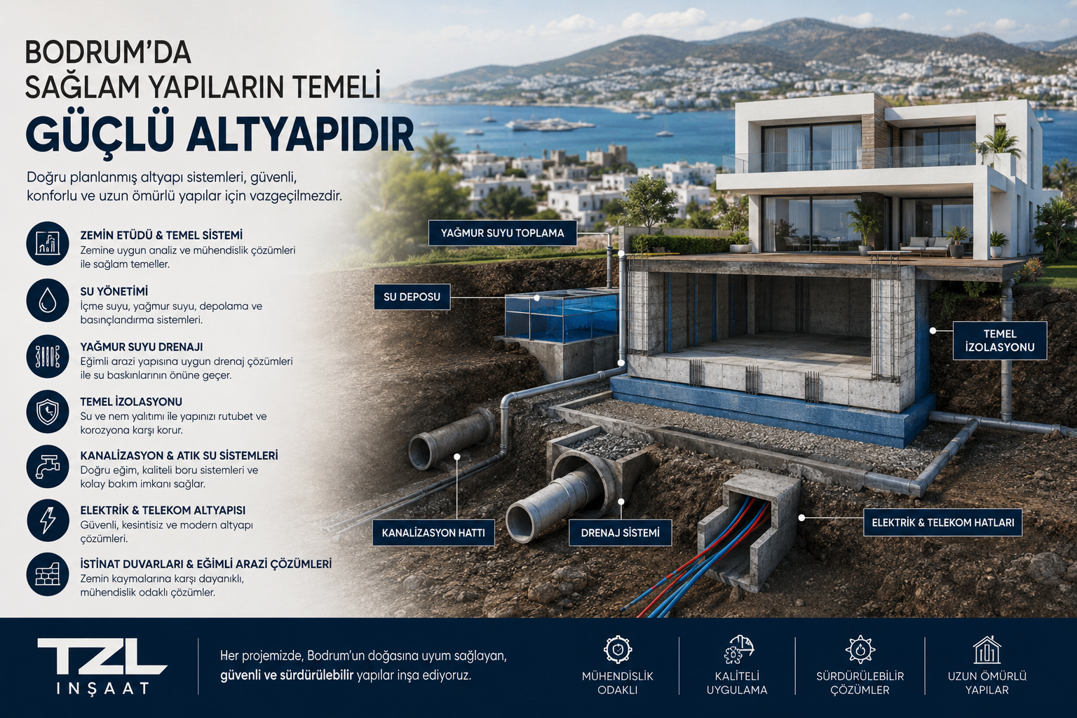 Bodrum'da Altyapı